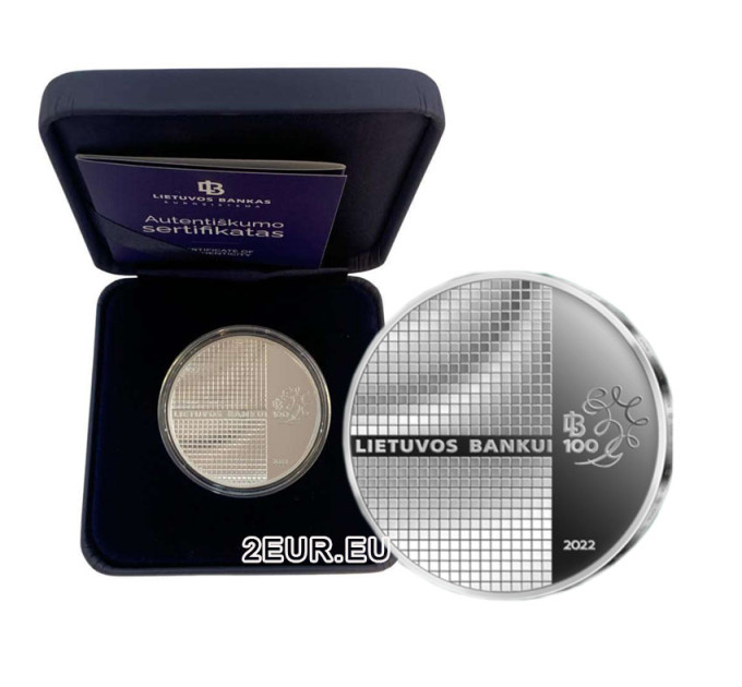 Litauen 20 Euro Silber PP 2022 – 100. Jahrestag der Bank von Litauen