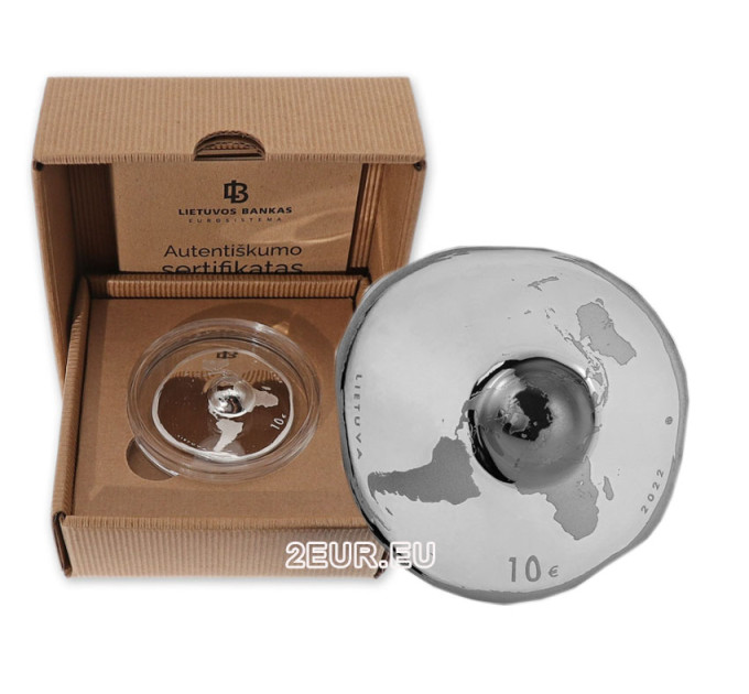 Litauen 10 Euro Silber PP 2022 – Kein Planet B