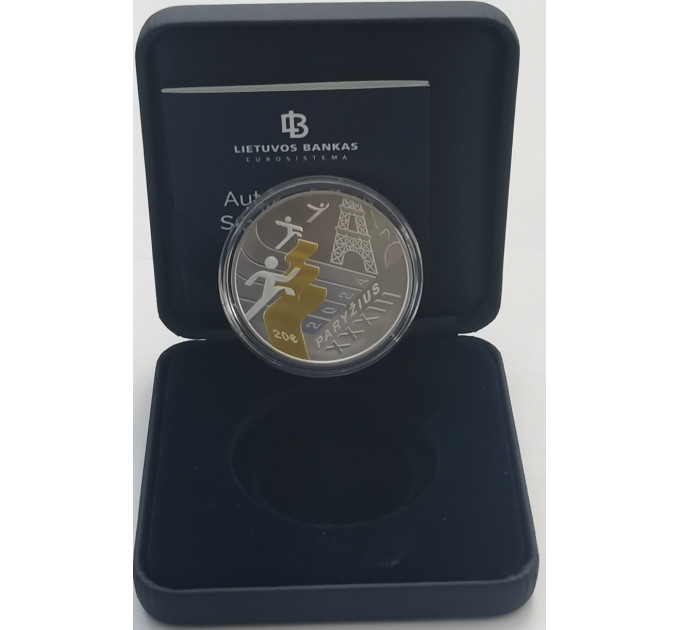 Litauen 20 Euro Silber PP 2024 – XXXIII. Olympische Spiele in Paris und 100. Jahrestag der litauischen Olympischen Bewegung