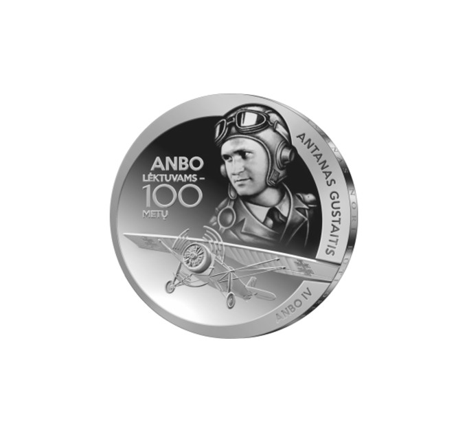 Litauen 10 Euro Silber PP 2025 – ANBO-Flugzeuge – 100 Jahre