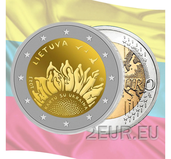 Litauen 2 Euro UNC 2023 - Zusammen mit der Ukraine
