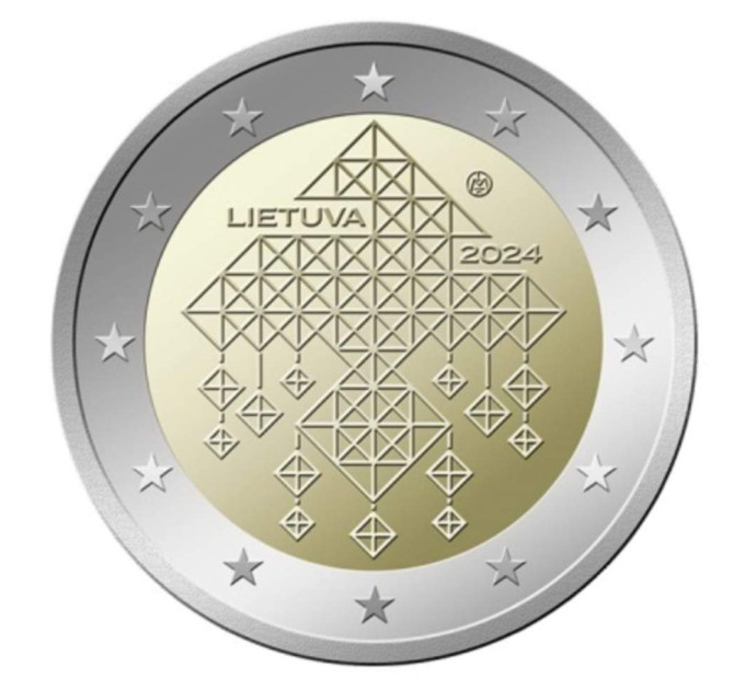 Litauen 2 Euro UNC 2024 - Strohgedeckte Gärten