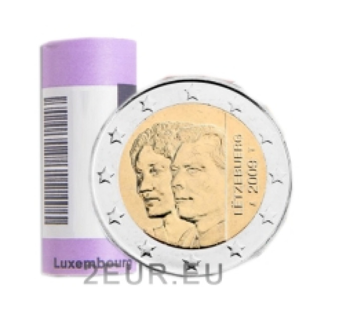 Luxemburg 2 Euro UNC rollen 2009 – 90. Jahrestag der Thronbesteigung von Großherzogin Charlotte