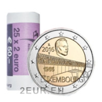 Luxemburg 2 Euro UNC rollen 2016 - Brücke „Großherzogin Charlotte“