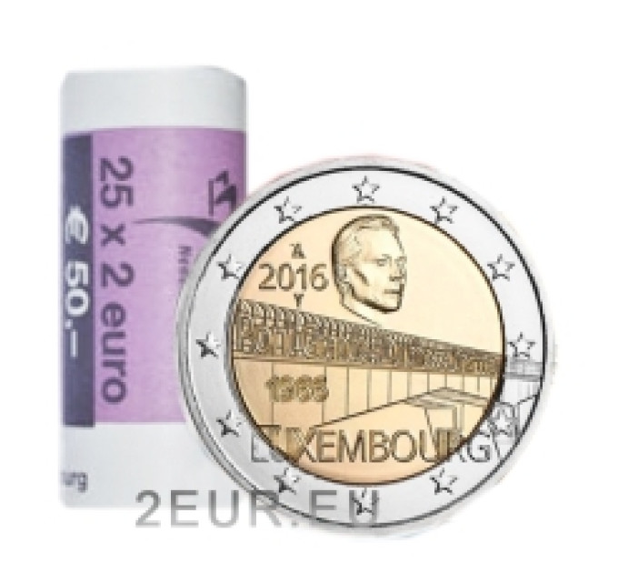 Luxemburg 2 Euro UNC rollen 2016 - Brücke „Großherzogin Charlotte“