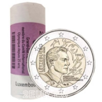 Luxemburg 2 Euro UNC rollen 2023 – 25. Jahrestag der Aufnahme von Großherzog Henri als Mitglied des Internationalen Olympischen Komitees