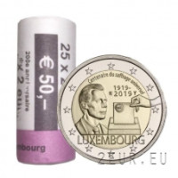Luxemburg 2 Euro UNC rollen 2019 – 100. Jahrestag des allgemeinen Wahlrechts