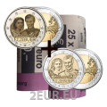 Luxemburg 2 Euro UNC rollen 2021 – 40. Hochzeitstag von Großherzog Henri und Großherzogin Maria Teresa