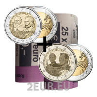 Luxemburg 2 Euro UNC rollen 2021 – 100. Geburtstag von Großherzog Jean