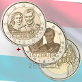 Luxemburg 2 Euro UNC 2021 - 40. Hochzeitstag von Großherzogin Maria Teresa mit Großherzog Heinrich Relief + Foto