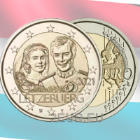 Luxemburg 2 Euro UNC 2021 - 40. Hochzeitstag von Großherzogin Maria Teresa Mit Großherzog Heinrich Relief