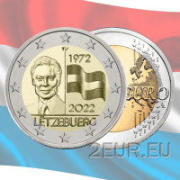 Luxemburg 2 Euro UNC 2022 - 50 Jahre Luxemburger Flagge