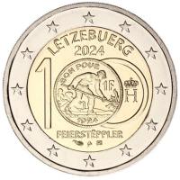 Luxemburg 2 Euro UNC 2024 - 100. Jahrestag der Einführung des Luxemburger Franc