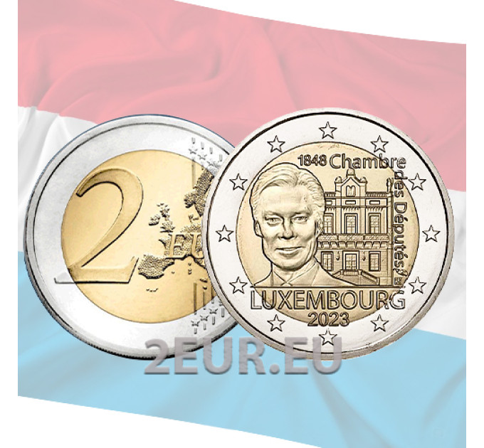 Luxemburg 2 Euro UNC 2023 - 175. Jahrestag der Abgeordnetenkammer und der ersten Verfassung