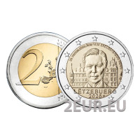 Luxemburg 2 Euro UNC 2025 - 25. Jahrestag der Thronbesteigung von Großherzog Henri