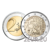 Luxemburg 2 Euro UNC 2025 - 75. Jahrestag der Schuman-Erklärung