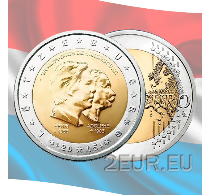 Luxemburg 2 Euro UNC 2005 - Henri und Adolphe