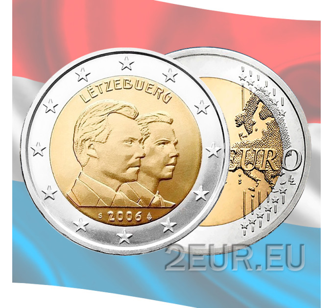 Luxemburg 2 Euro UNC 2006 - 25. Jahrestag der Geburt von Erbgroßherzog Guillaume