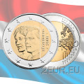 Luxemburg 2 Euro UNC 2009 - 90. Jahrestag der Thronbesteigung von Großherzogin Charlotte