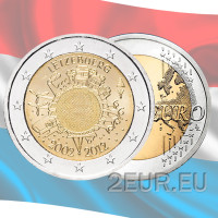 Luxemburg 2 Euro UNC 2012 - 10 Jahre Euro-Bargeld