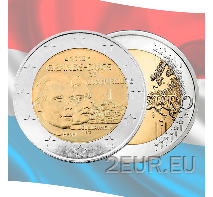 Luxemburg 2 Euro UNC 2012 - 100. Todestag von Großherzog Guillaume IV