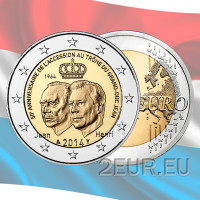 Luxemburg 2 Euro UNC 2014 - 50. Jahrestag der Thronbesteigung von Großherzog Jean