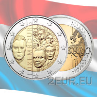 Luxemburg 2 Euro UNC 2015 - 125 Jahre Haus Nassau-Weilburg