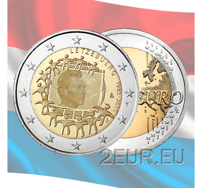 Luxemburg 2 Euro UNC 2015 - 30 Jahre EU-Flagge