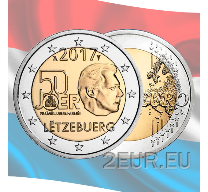 Luxemburg 2 Euro UNC 2017 - 50. Jahrestag der Freiwilligkeit der luxemburgischen Armee