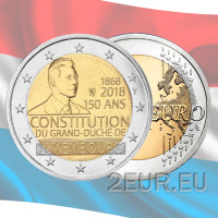 Luxemburg 2 Euro UNC 2018 - 150. Jahrestag der Luxemburger Verfassung