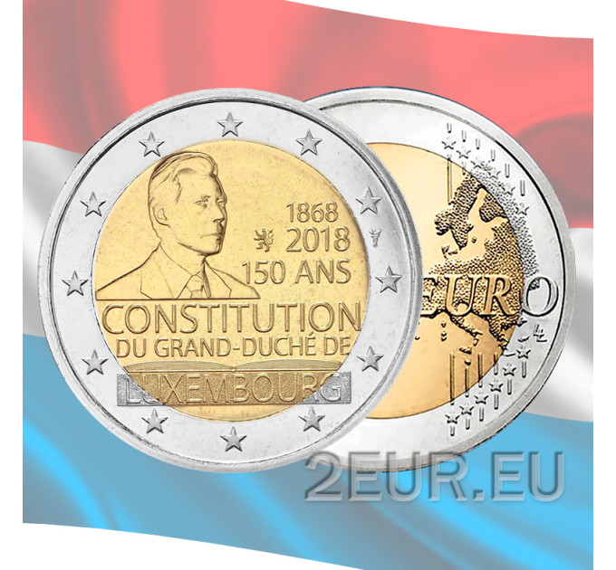 Luxemburg 2 Euro UNC 2018 - 150. Jahrestag der Luxemburger Verfassung