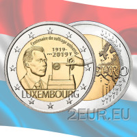 Luxemburg 2 Euro UNC 2019 - 100 Jahre Allgemeines Wahlrecht