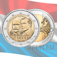 Luxemburg 2 Euro UNC 2020 - 200. Jahrestag der Geburt von Prinz Heinrich von Oranien-Nassau