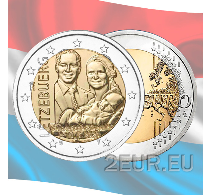 Luxemburg 2 Euro UNC 2020 - Geburt von Prinz Charles Relief