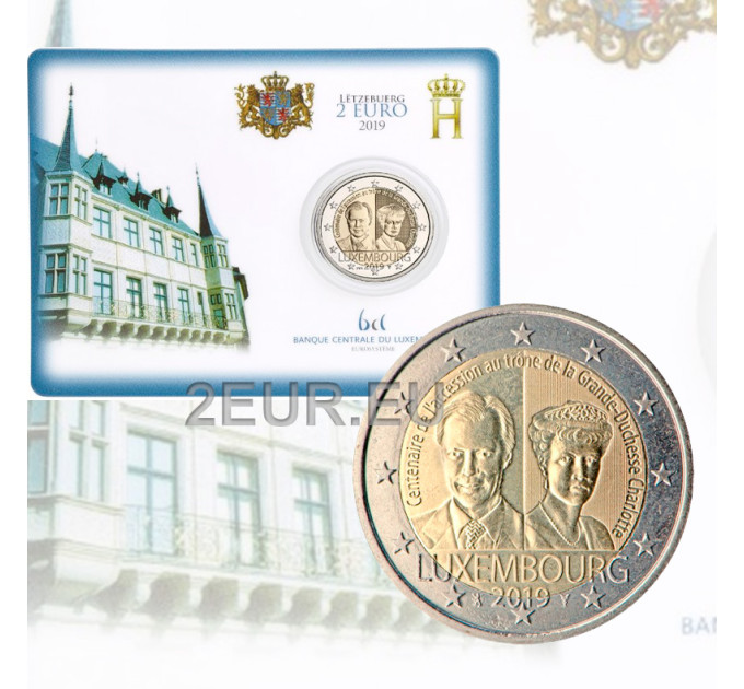 Luxemburg 2 euro BU 2019 - 100. Jahrestag der Thronbesteigung von Großherzogin Charlotte