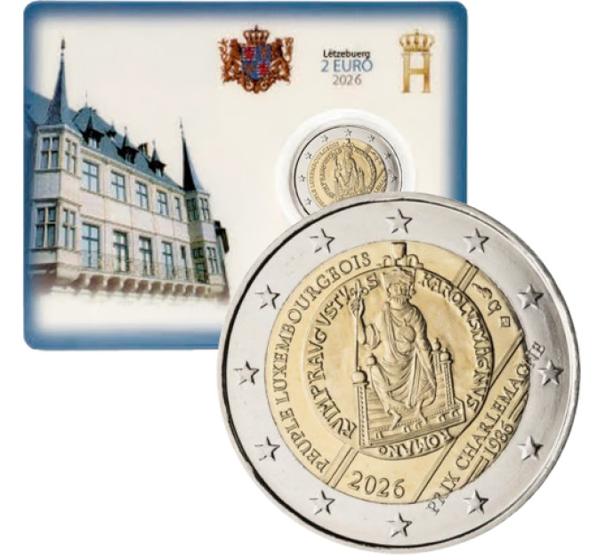 Luxemburg 2 euro BU 2026 - 40. Jahrestag der Verleihung des Internationalen Karl-Magnus-Preises an das luxemburgische Volk