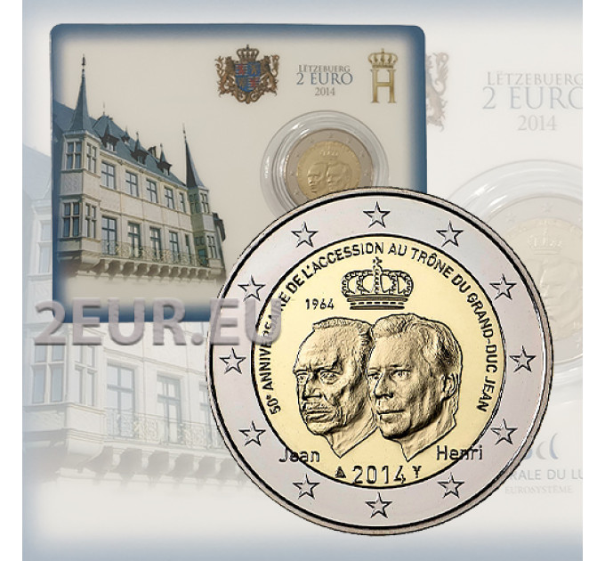 Luxemburg 2 euro BU 2014 - 50. Jahrestag der Thronbesteigung des Großherzogs Jean