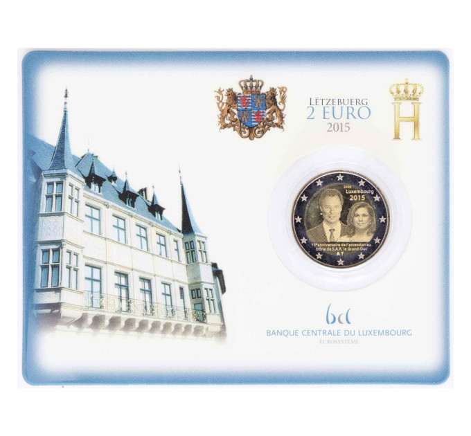Luxemburg 2 euro BU 2015 - 15. Jahrestag der Thronbesteigung S.R.H. der Großherzog