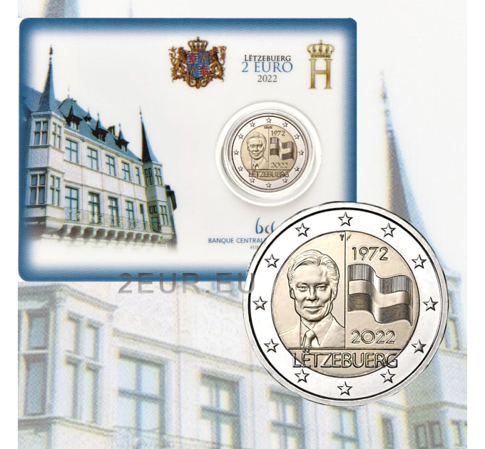 Luxemburg 2 euro BU 2022 - 50 Jahre luxemburgische Flagge