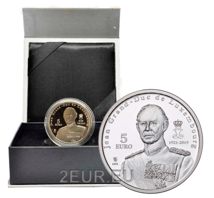 Luxemburg 5 Euro Silber Proof 2019 - Großherzog Jean