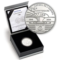  Luxemburg 25 Euro Silber Proof 2024 – 75. Jahrestag des Europarates