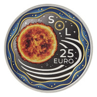  Luxemburg 25 Euro Silber Proof 2025 – Das Sonnensystem - Die Sonne