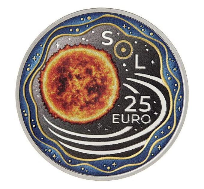  Luxemburg 25 Euro Silber Proof 2025 – Das Sonnensystem - Die Sonne