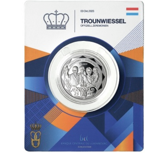  Luxemburg 25 Euro Silber Proof 2026 – WICHTIGE EREIGNISSE IM ZUSAMMENHANG MIT DER DYNASTIE