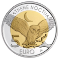 Luxemburg 5 Euro Silber Proof 2024 – Fauna und Flora – STEINKAUZ