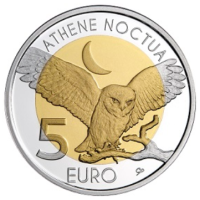 Luxemburg 5 Euro Silber Proof 2024 – Fauna und Flora – STEINKAUZ
