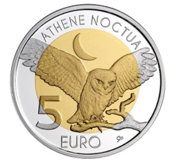 Luxemburg 5 Euro Silber Proof 2024 – Fauna und Flora – STEINKAUZ