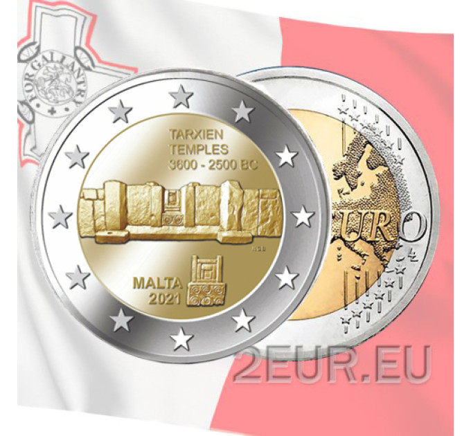 Malta 2 Euro UNC 2021 - Tarxien Tempel