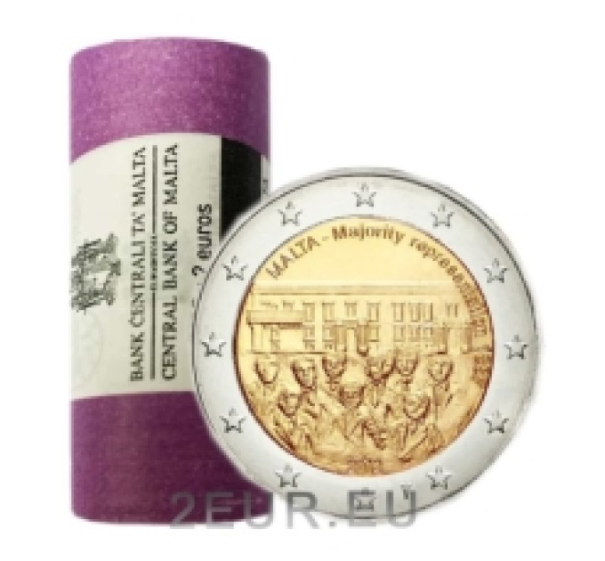 Malta 2 Euro UNC rollen 2012 – 1887 Mehrheitsvertretung