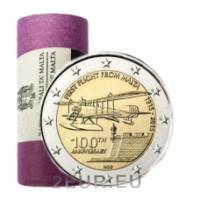 Malta 2 Euro UNC rollen 2015 – Erstflug von Malta